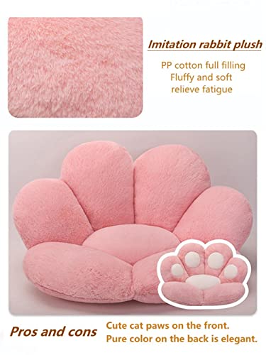 LeCas, Cat Paw Cushion Cute Seat Cushion Lazy Sofa Office Chair Cushion Bear Paw Warm Skin-Friendly Floor Mat Plush Seat Pad for Comfortable and Health (27.6x23.6 in, Black), Heart-shaped Black