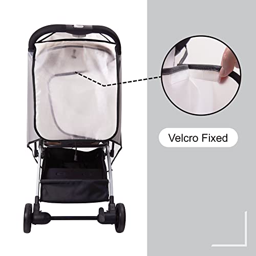 Baby Stroller Rain Cover, bemece Universal Stroller Accessory - Waterproof Windproof Travel Weather Shield Thick & Durable Protect from Dust and Snow with Breathable Ventilation Mesh Clear Visibility