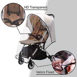 Baby Stroller Rain Cover, bemece Universal Stroller Accessory - Waterproof Windproof Travel Weather Shield Thick & Durable Protect from Dust and Snow with Breathable Ventilation Mesh Clear Visibility