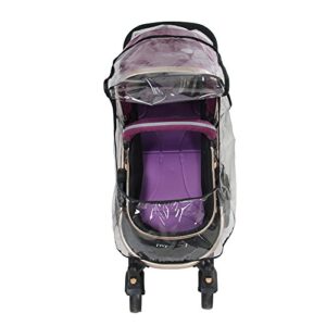 Stroller Rain Cover, Pram Rain Cover Waterproof Transparent Can Be Folded for Stroller for Baby