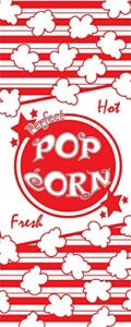 concession essentials 1 oz popcorn bags. pack of 500 count. printed paper popcorn bags