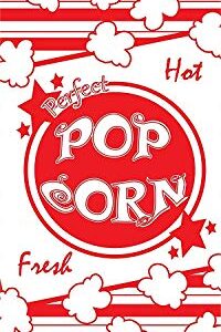 Concession Essentials 1 Oz Popcorn Bags. Pack of 500 Count. Printed Paper Popcorn Bags
