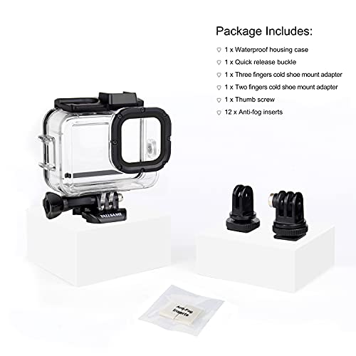 YALLSAME Waterproof Case Dive Housing for GoPro Hero 11 10 9 Black Action Camera, Support Deepest 196 ft Underwater Pritective, Ideal for GoPro 11 10 9 Scuba Diving Snorkeling Underwater Photography