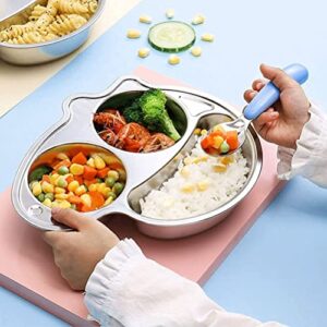 6 Pieces Toddler Spoons Baby Spoons for Self-Feeding, Stainless Steel Kids Spoons with Round Handle Metal Toddler Utensils Children's Silverware Set BPA Free, Dishwasher Safe