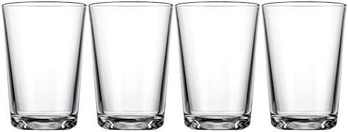 Glaver's Juice Glasses 7 OZ. Drinking Glassware Set of 4 Modern Tumbler Beverage Ice Tea Glass Cups - Uses for Juice, Water, Beer, Whiskey, Cocktails. Dishwasher Safe