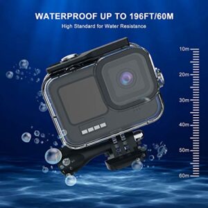 Underwater Waterproof Housing Case Bundle, Waterproof Case+Tempered Glass Screen Protector+ Silicone Case+ Carrying Case+ Anti-Fog Inserts+ Snorkel Filters