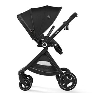 baby stroller, elittle emu toddler stroller with reversible seat, 0-36 months full-size stroller convenient for various travel venues or vehicles carrying-dark