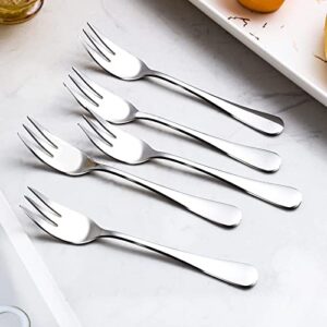 Dessert Forks Set of 12, 5.5Inches, Stainless Steel Cocktail Forks, Appetizer Small Forks, Fruit Salad Forks for Party, Hotel, Restaurant，Dishwasher Safe