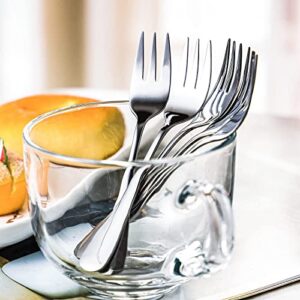 Dessert Forks Set of 12, 5.5Inches, Stainless Steel Cocktail Forks, Appetizer Small Forks, Fruit Salad Forks for Party, Hotel, Restaurant，Dishwasher Safe