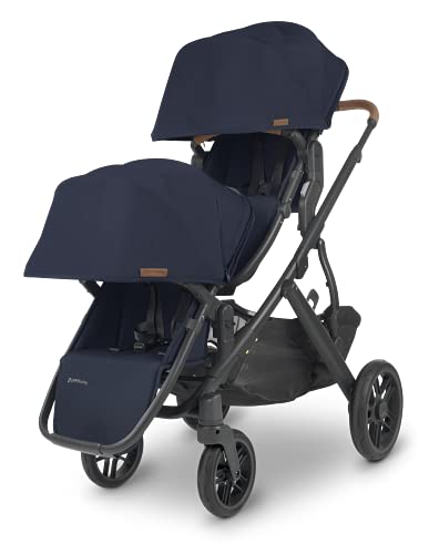 Vista V2 Stroller- NOA (Navy/Carbon/Saddle Leather) + Upper Adapters + RumbleSeat V2- NOA (Navy/Carbon/Saddle Leather)