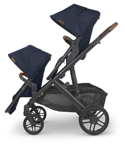 Vista V2 Stroller- NOA (Navy/Carbon/Saddle Leather) + Upper Adapters + RumbleSeat V2- NOA (Navy/Carbon/Saddle Leather)