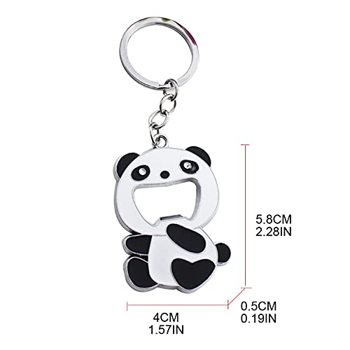 ARFUKA Bottle Opener Keychain Cute Panda Beer Soda Bottle Opener Keyring Beverage Bottle Opener Key Ring, Women Men Gift for Christmas and Birthday