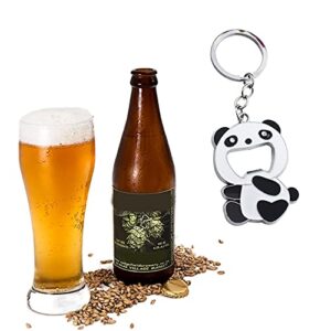 ARFUKA Bottle Opener Keychain Cute Panda Beer Soda Bottle Opener Keyring Beverage Bottle Opener Key Ring, Women Men Gift for Christmas and Birthday