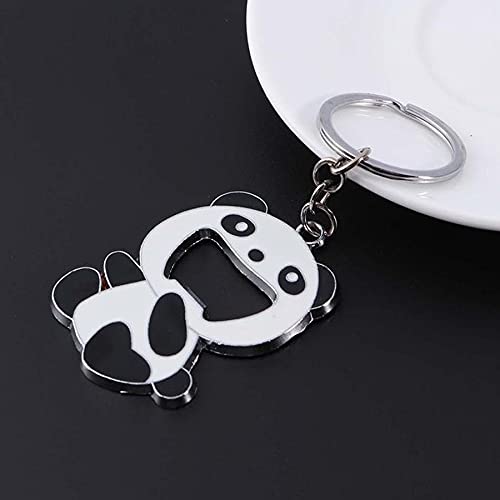 ARFUKA Bottle Opener Keychain Cute Panda Beer Soda Bottle Opener Keyring Beverage Bottle Opener Key Ring, Women Men Gift for Christmas and Birthday