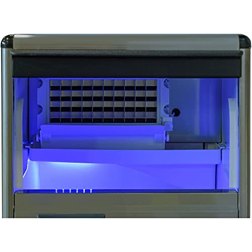 Compact Commercial Under Counter Full Cube Ice Machine - 120 lb. with Bin - Air Cooled