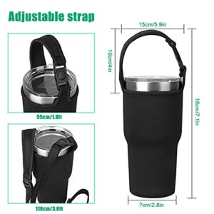 4 Packs 30oz Tumbler Carrier Holder Pouch with Shoulder Strap, Fit for YETI, Rtic, Atlin, Ozark Trail, Rambler 30 oz Insulated Tumbler Coffee Cup for 30oz Stainless Steel Travel Insulated Coffee Mug