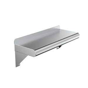 amgood 6" x 16" stainless steel wall shelf | metal shelving | garage, laundry, storage, utility room | restaurant, commercial kitchen | nsf