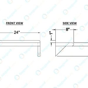 AmGood 8" X 24" Stainless Steel Wall Shelf | Metal Shelving | Garage, Laundry, Storage, Utility Room | NSF | Restaurant, Commercial Kitchen