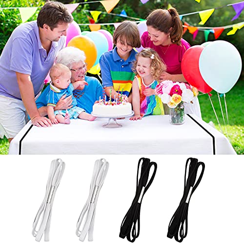 Riakrum Table Bungees Tablecloth Strap Band Tablecloth Bungee Cord to Hold Down Table Cloth for Outdoor Tables Kitchen Tables Picnic Camping Wedding Party (4 Pcs,Normal Size)