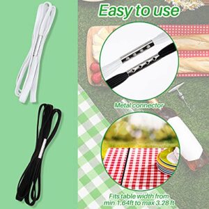 Riakrum Table Bungees Tablecloth Strap Band Tablecloth Bungee Cord to Hold Down Table Cloth for Outdoor Tables Kitchen Tables Picnic Camping Wedding Party (4 Pcs,Normal Size)