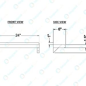 AmGood 6" X 24" Stainless Steel Wall Shelf | Metal Shelving | Garage, Laundry, Storage, Utility Room | Restaurant, Commercial Kitchen | NSF