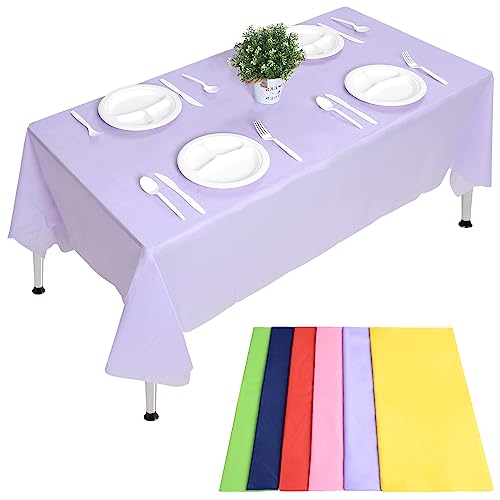 EDI Disposable Tablecloth 12 Packs (Assorted Colors, Rectangular)