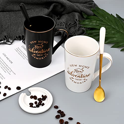 House Warming Presents for New Home, New Home Gifts for Home, New Home New Adventure Coffee Mug Set, Housewarming Gifts for Women Guys Couple, First Home Gifts, New Home Gift Ideas, Couple Gifts 14 Oz