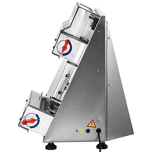 VEVOR Pizza Dough Roller Sheeter, Max 16" Automatic Commercial 370W Electric, Stainless Steel, Suitable for Noodle Pizza Bread and Pasta Maker Equipment