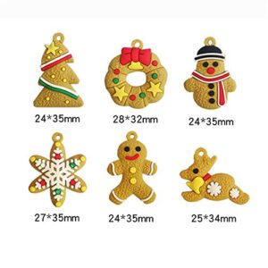 GUAngqi Christmas Tree Hanging Decorations Gingerbread Pendants for Window Fireplace,Light Yellow