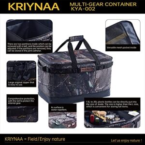 KRIYNAA Insulated food delivery bags,(48L) foldable reusable insulated grocery shopping bags, suitable for catering, picnics, camping, road trips portable transport bags (Leaf camouflage)