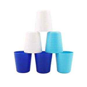 fulong Eco-friendly Unbreakable BPA Free Dishwasher Safe Plastic Drinking Cups for kids&Adult,Reusable Water Tumblers dishwasher safe (8oz-Set of 6)