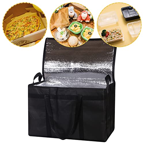 DIOMMELL Large Capacity Insulated Food Delivery Bag, Reusable Grocery Warming Tote Insulation Bag for Hot and Cold Food Beverages Postmates Catering Shopping Groceries Picnic Camping