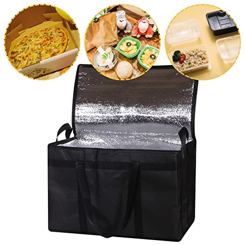 DIOMMELL 3 Pack Large Capacity Insulated Food Delivery Bag, Reusable Grocery Warming Tote Insulation Bag for Hot and Cold Food Beverages Postmates Catering Shopping Groceries Picnic Camping