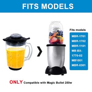 48oz Cup Replacement Parts Compatible with Magic Bullet 250w,Blender Pitcher (NOT include blade)