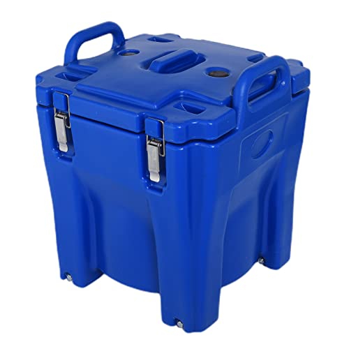 FORCOOK Insulated Soup Carrier Catering Supplies 8 Gallon Commercial Food Warmer Hot Box for Food Storage Hot Box Food Warmer for Parties with 18/8 Stainless Steel Liner Leak-Proof Blue
