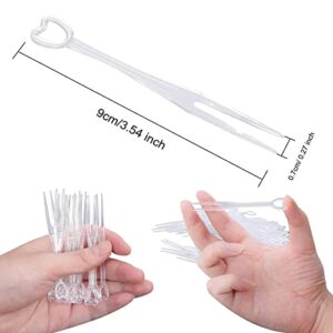 300PCS Disposable Plastic Fruit Forks, YEAJOIN Mini Cake Forks Tasting Appetizer Cocktail Forks Picks Small Dessert Food Picks Sticks