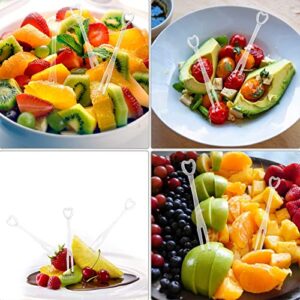 300PCS Disposable Plastic Fruit Forks, YEAJOIN Mini Cake Forks Tasting Appetizer Cocktail Forks Picks Small Dessert Food Picks Sticks