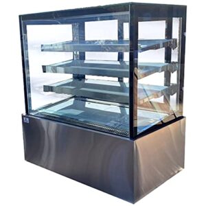 refrigerated bakery display cooler cuboid glass refrigerator showcase for pastry deli upright 48" wide auto defrost -commercial nsf ul etl rt-4f