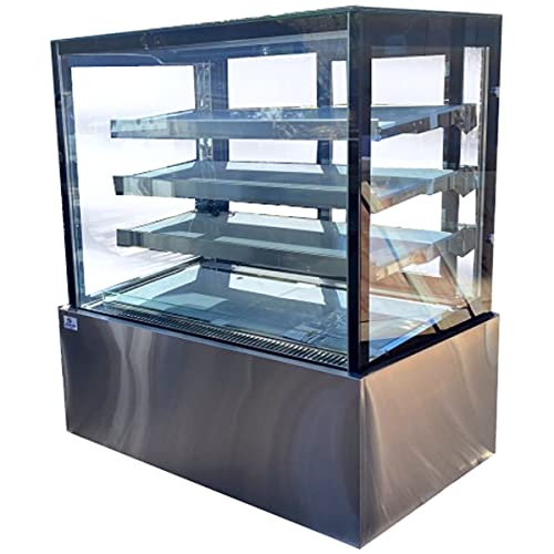 Refrigerated Bakery Display Cooler Cuboid Glass Refrigerator Showcase for Pastry Deli Upright 48" Wide Auto Defrost -Commercial NSF UL ETL RT-4F