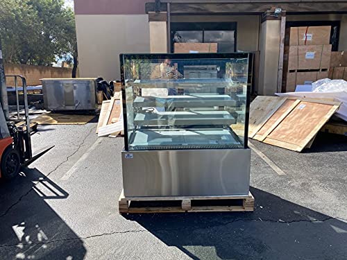 Refrigerated Bakery Display Cooler Cuboid Glass Refrigerator Showcase for Pastry Deli Upright 48" Wide Auto Defrost -Commercial NSF UL ETL RT-4F