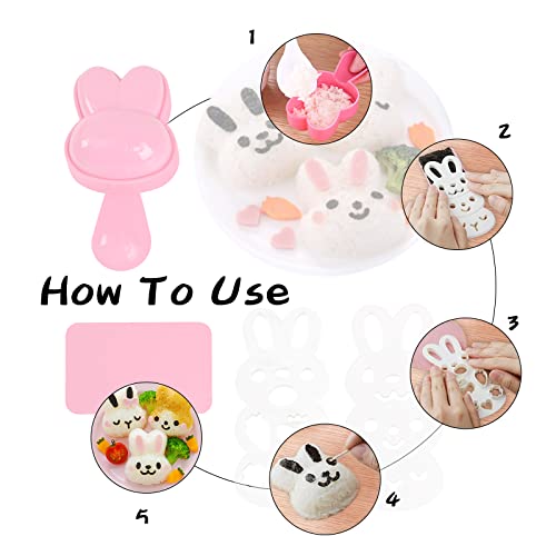 10Pcs Rice Ball Molds, Cartoon Cute Onigiri Mold DIY Sushi Molds, Rice Ball Mould Shaker Sushi Maker Tool, Animal Rice Decorating Mold, Triangle Rice Mold, Sushi Rice Molds for Kids Bento Onigiri Tool