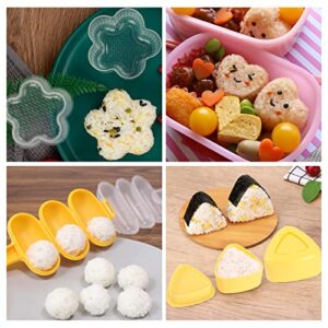 10Pcs Rice Ball Molds, Cartoon Cute Onigiri Mold DIY Sushi Molds, Rice Ball Mould Shaker Sushi Maker Tool, Animal Rice Decorating Mold, Triangle Rice Mold, Sushi Rice Molds for Kids Bento Onigiri Tool