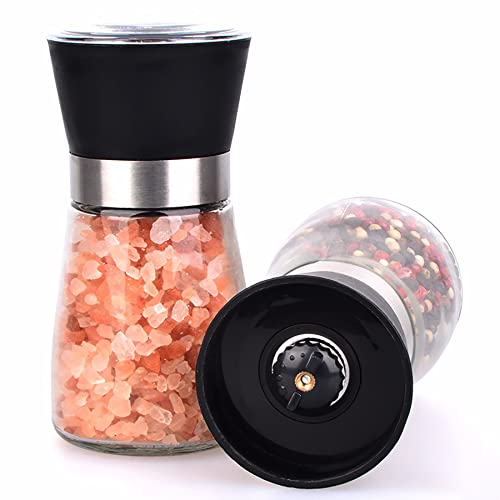 ErrandsHelper Salt and Pepper Grinder Set Spice Mill Refillable Grinders (2.5 inches x 5.1 inches)