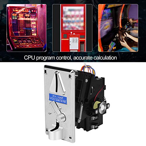 HURRISE Coin Operated Timer Controller Board, Convenient Durable Coin Acceptor Arcade Game Parts Coin Selector for Arcade Game Mechanism Vending Machine