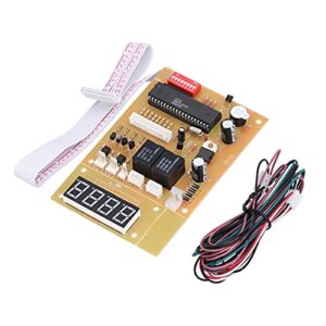 Control Timer Controller Board 4 Digits Coin Operated Timer for Coin Acceptor Selector, Pump Water, Washing Machine, Vending Machine(4-Position Control Board)