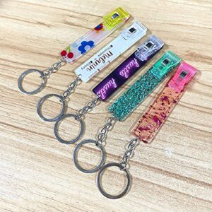 Gergxi Card Puller KeychainGergxi Multifunctional Long Nails Credit Card Puller Keychain Acrylic Card Grabber Key Chain Social Distancing Touchless Tool, 2x10 cm/ 0.79x3.94 inches