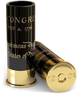old southern brass 12 gauge shot glasses set of 4 - in congress july 4 1776 declaration of independence patriotic shot glass