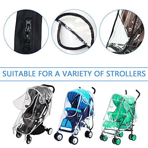 Ginchain Stroller Rain Cover, Universal Stroller Accessory, Waterproof Rainproof Windproof Weather Shield, Baby Travel Stroller Shield, Protect from Dust Snow Insects