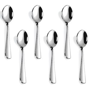 hiware 6 pcs demitasse espresso spoons, 4.7 inches stainless steel mini coffee spoons