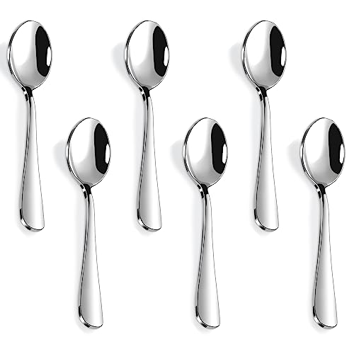 Hiware 6 Pcs Demitasse Espresso Spoons, 4.7 Inches Stainless Steel Mini Coffee Spoons